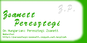 zsanett peresztegi business card